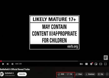 《战地6》首支预告片点燃玩家热情，点赞数超越《COD：黑色行动7》