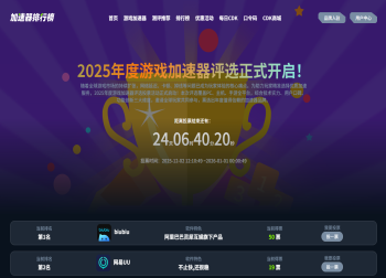 2025年度游戏加速器评选正式启动！技术突破与口碑对决！