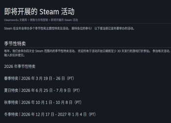Steam2026全年活动日历官宣：20余场主题游戏节，玩家省钱攻略出炉