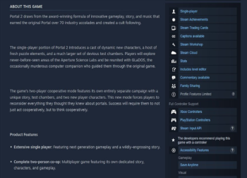 Steam创新举措：新增无障碍功能标签，优化玩家游戏选购体验