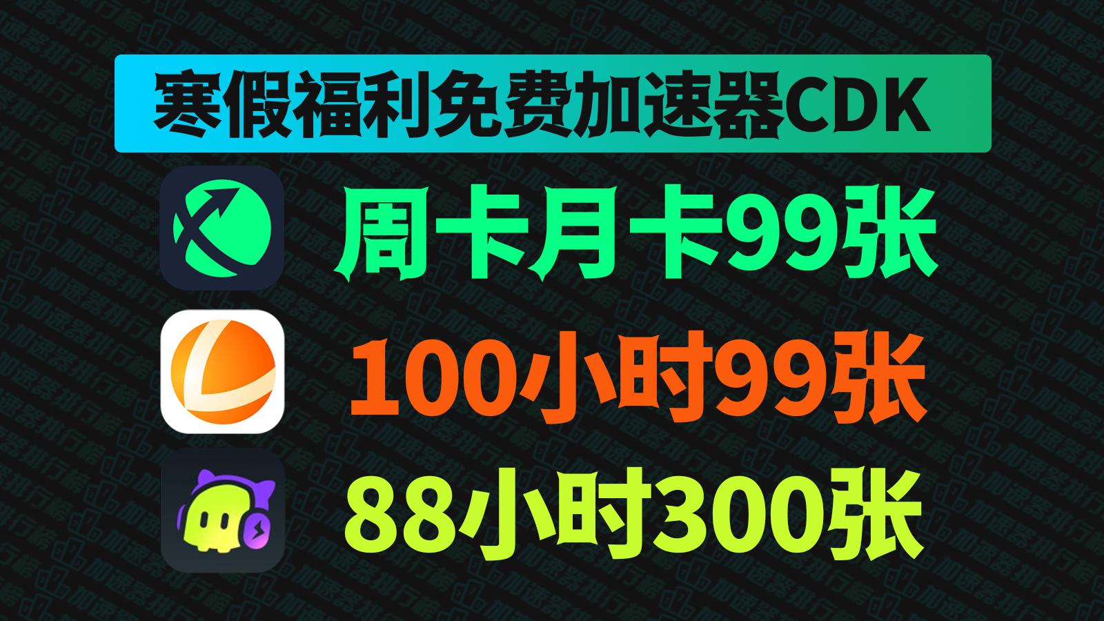 【寒假福利】迅游/古怪/雷神/奇游大时长放送！海量口令兑换码CDK！见者有份！