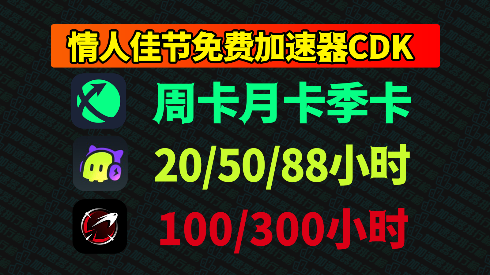 情人佳节福利：迅游/古怪/AK网游加速器口令CDK免费开领，海量兑换码抢不停！