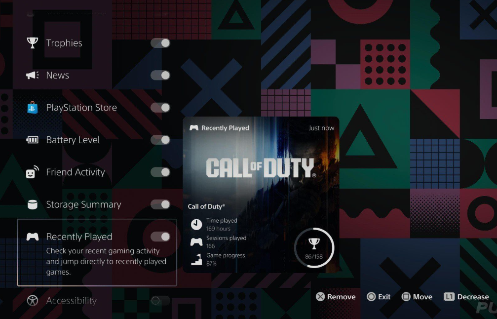 PS5系统再升级：新增游戏数据追踪组件与四季动态背景