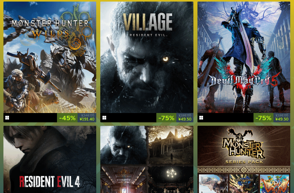 卡普空TGA特卖震撼开启！多款大作史低放送！