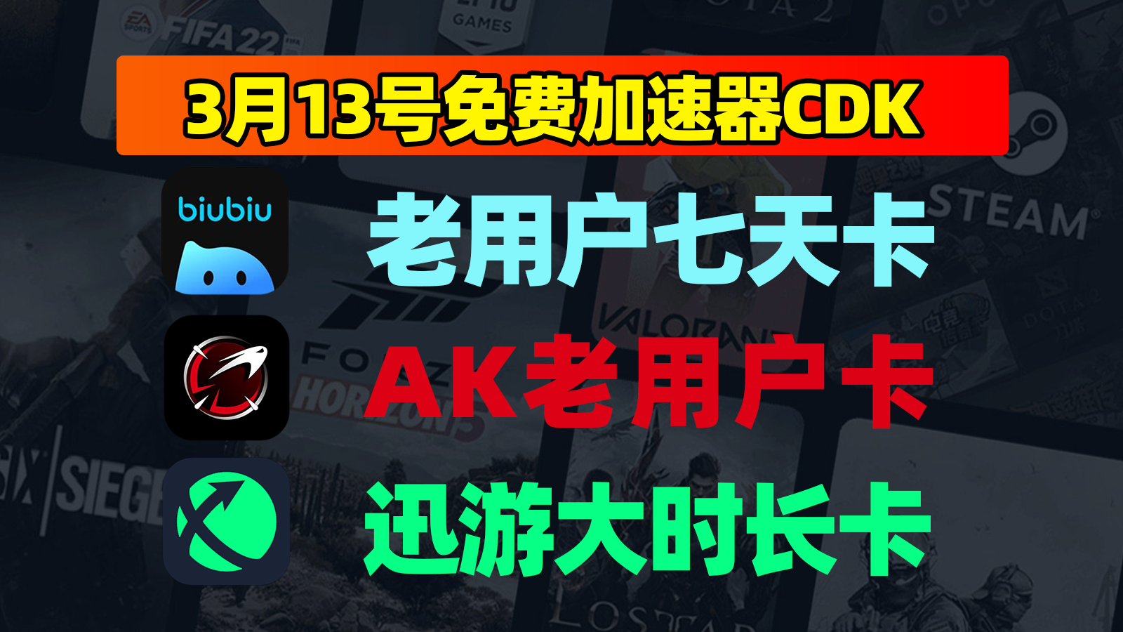 3月13日biubiu口令+迅游加速兑换码,周五福利直接囤 3月13日biubiu口令+迅游加速兑换码,周五福利直接囤
