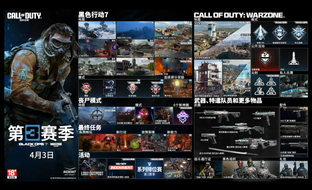 《使命召唤:黑色行动7》终局模式免费开放,第三赛季福利拉满 《使命召唤:黑色行动7》终局模式免费开放,第三赛季福利拉满
